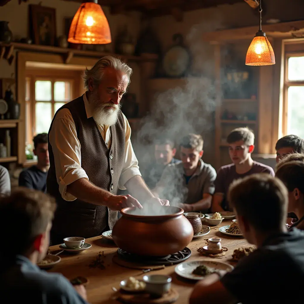 Sastojci čaja prikazani na drvenoj podlozi