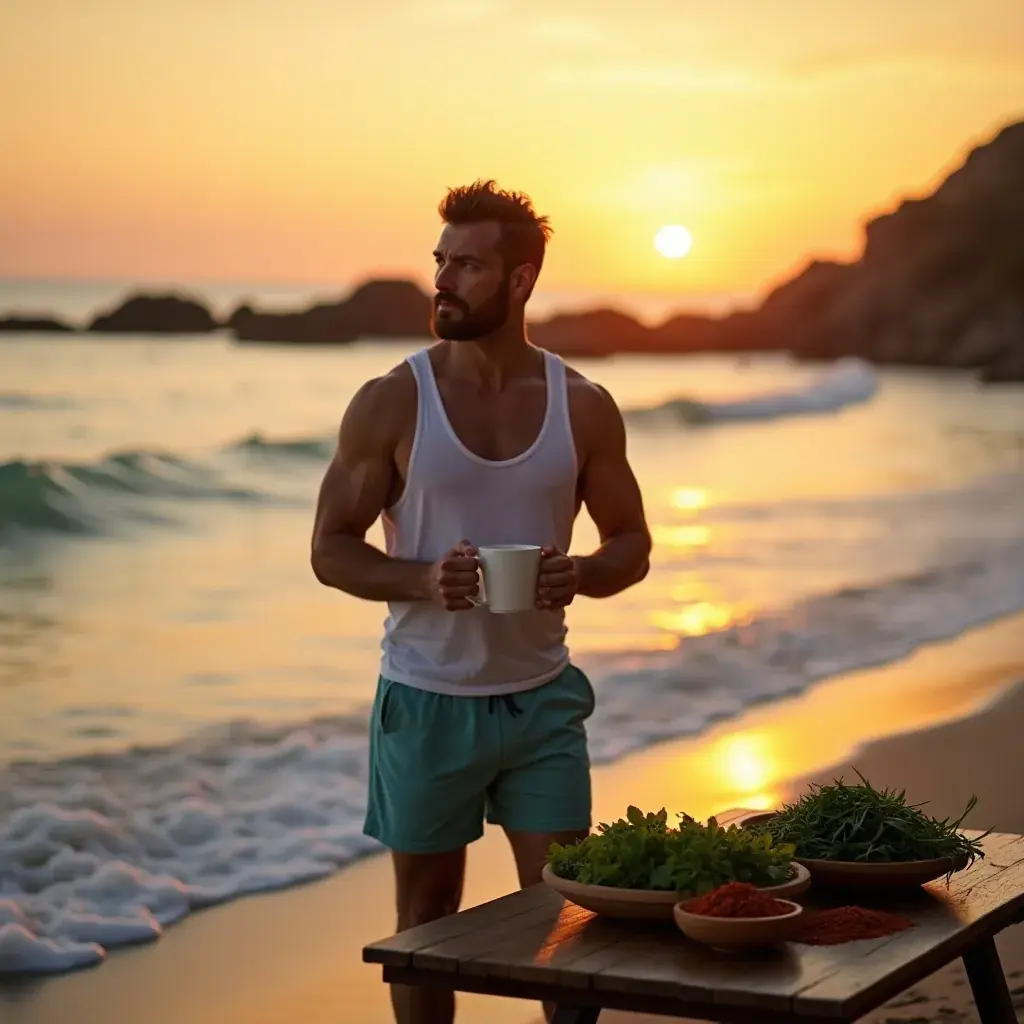 Biljni čaj u kuhinji s aromatičnim začinima